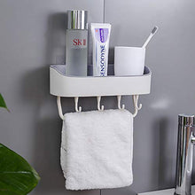 Mensola da parete per bagno, in plastica, senza foro, comodo e durevole, può essere utilizzato per WC, cucina, tavolo da toeletta, materiale PP
