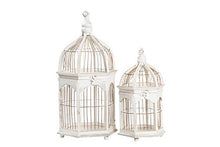 Way Home Store Set di Due Gabbie in Legno Bianco