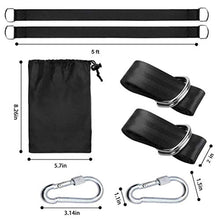 Yooyg - Kit di cinghie per dondolo con albero da appendere, 150 cm, con 2 ganci a moschettone e anelli a D, per amache, pneumatici e piattini
