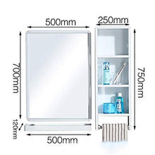 Specchio Contenitore armadietto da Bagno, Mobile Specchio a Parete, Mobile pensile a Specchio - Mobile Bianco in Alluminio specchiato