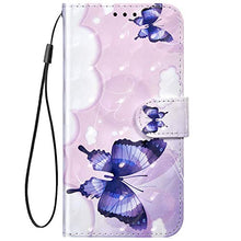 Saceebe Compatibile con Galaxy S10 Plus Custodia Pelle Cover a Libro 3D Custodia in Pelle con Cordino Portafoglio Flip Case PU Custodia Pelle Cover Protettivo Bumper Morbido,Farfalla#1