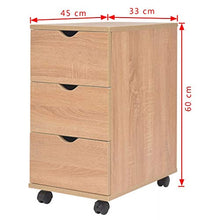 E E-NICES Cassettiera 33x45x60 cm Quercia
