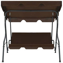 GOTOTOP Dondolo da giardino a 3 posti, sedia altalena da giardino con tettoia amaca confortevole per giardino, terrazza, balcone, caffè