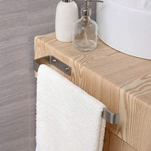 JS - Porta asciugamani da bagno, autoadesivo, da parete, in acciaio inox, 40 cm, facile da installare