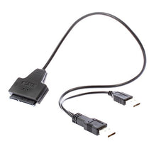 SaySure - USB 2.0 to SATA 7+15 Pin 22Pin Adapter Cable for 2.5" HDD