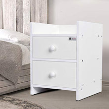 Comodino Comodino Bianco A 2 Cassetti Comodino in Legno Comodino Camera da Letto Casa
