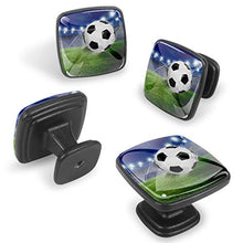 campo da calcio Pomelli per Porta Set di 4 Pomelli per Mobili Manopole per Cassetti Cucina Armadio Vetro