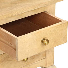 vidaXL Comodino 40x35x60 cm in Legno Massello di Mango