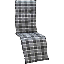 BEO giardino cuscino per sedia a sdraio, Karo 47x168 cm, colore: grigio/nero/multicolore
