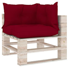 vidaXL Cuscini per Divano Pallet 3 pz Rosso Vino in Tessuto