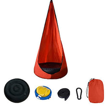Sedia Da Casa Per Amaca Leggera Da Esterno Sedia Da Altalena Per Bambini Con Cuscino E Pompa Sedia Da Giardino Portatile Da Giardino Pensile Da Appendere Sedile Altalena Rosso