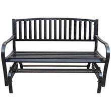Giardino Doppio Sede in Acciaio ALIANTE BANCO (Color : Black)