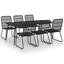 FAMIROSA Set da Pranzo da Giardino 7 pz in Polyrattan e Vetro-0247