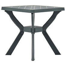 BIGTO - Tavolo da giardino in plastica, decorazione bistrot verde, 70 x 72 x 70 cm
