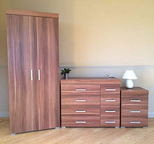 Guardaroba Con Mobili Per Camera Da Letto Effetto Noce, 4 4 Cassettiera 3 Cassettiera 3,Brown
