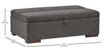 Marchio Amazon - Rivet, ottomana a divano-letto, stile moderno, larghezza 122 cm, colore grigio scuro - Arredi Casa