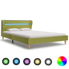 Tidyard Giroletto con Luci LED Verde in Tessuto 120x200 cm