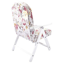 House Collection, Poltrona Siena Molisana, Bianco Shabby/Fiorate, 4 posizioni, 60x50x110 cm