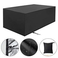 æ— Copertura per mobili da giardino, tessuto Oxford 210D, copertura per mobili da giardino, resistente impermeabile, anti-UV, antivento, colore: nero