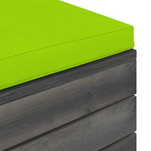 vidaXL Pouf da Giardino su Pallet con Cuscino in Legno di Pino