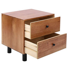 Comodini Comodino Moderno Design in Legno, Comodino Semplice Comodino Armadio con Due Cassetti per Soggiorno Camera da Letto 45x38x47cm
