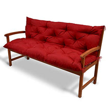 Beautissu Cuscino con Schienale Flair BR 120x100x10cm per panchine - Cuscino Lungo e Imbottito con spalliera - Rosso