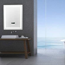 YJIIJY LED Specchio da Bagno, Specchio per Il Trucco a Parete con Lampada Luminosa Fredda Bianco a LED (60 x 80 cm, con Bluetooth)