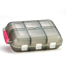 New Travel conveniente Pillola di Medicina Box 12 Griglie Dispenser di Pillole organizzatore di Pillole Tablet Pillbox Case Container Drug Divider (Color: Coffee)