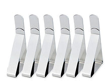 Fablcrew - Set di 6 mollette per tovaglia in acciaio inossidabile, clip per tovaglie, mollette
