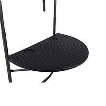 Chicreat Tavolino sospeso da balcone, ribaltabile, nero