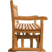 Panchina a dondolo Roma in legno massiccio di teak
