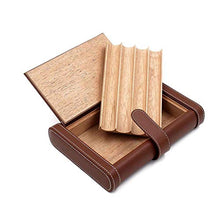 ZYING Leather Cigar Box - Portable Cedro Legno e Pelle Cigar Storage Box Seal Design con Una buona Tenuta (Color : Black)