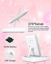 Specchio Trucco Con 32 LEDs, Specchio Bianco cosmetico, Specchio di Vanity Trifold, Specchio per Il con Touchscreen per Il Trucco Con Scatola, Specchio Bagno con Luci