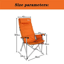 LINGZE Sedia da Campeggio Pieghevole, Sedia Pieghevole Portatile Leggera con braccioli con Schienale Alto con Struttura in Acciaio