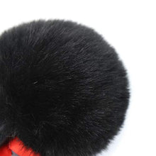 CareUToo 2 Pezzi di Piume per solletico, comode Palline di Peluche con Fiocco Rosso e Campana Nera