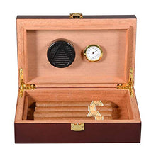 TGhosts Cigar Humidor, Fatto a Mano Cigar Humidor Cigar Box Desktop Box Humidor con igrometro e umidificatore Front-Mount Chiusura di Blocco