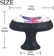 Piume Di Uccelli Colorate Pomelli per Porta Set di 4 Pomelli per Mobili Manopole per Cassetti Cucina Armadio Vetro