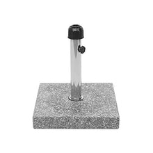 Mendler Base Piede per ombrellone Quadrata HWC-F92 Granito Marmorizzato 23kg Grigio
