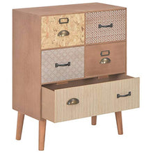 SKM Credenza con 5 Cassetti Marrone 60x30x78 cm in MDF