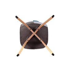 Sedie da pranzo moderne patchwork con gambe in legno scandinave, sedie per studio per soggiorno, sala da pranzo, camera da letto, ufficio, bar, ecc, set di 4 pezzi (blu)