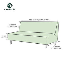 CHUN YI Copridivano Senza Braccioli Clic Clac 3 Posti Fodera per Cuscino Elastica per Divano Letto Pieghevole Senza Braccioli (Divano Letto, Vino)