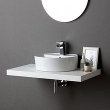 LAVABO D' APPOGGIO OVALE IN CERAMICA PROFONDO 44 CM