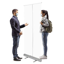 JMAR Schermo Banner Pull-up Trasparente, Schermo Divisorio Anti-Caduta 80x200cm in Plastica PVC Trasparente Ad Alta Definizione Retrattile Banner