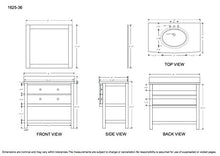 RUBEZA - Vanità da bagno in legno da 900 mm, colore: Bianco