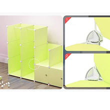 Locker Robusto Armadio Armadio Hanging Rimovibili di Plastica Withdoor Divide-Grid Angolo Scaffali Abbigliamento Home Camera Verde MUMUJIN (Size : 147X47X183CM)