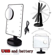Specchio Specchi di vanità, LED Light Makeup Mirror USB Ricarica Beauty Desktop Light Beauty Touch Screen Removible Make