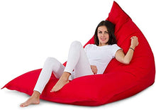 Avalon Pouf a Forma di Triangolo Shongo Tessuto Tecnico Samba per Esterno Nero sfoderabile