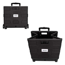 Aktive 82126 - Carrello per la spesa Trolley pieghevole nero