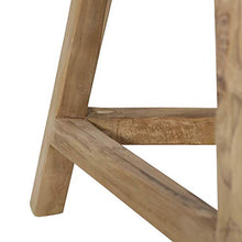 Gartentraum Sgabello da Giardino Rotondo in Teak Alto 47cm - Sgabello Lemo
