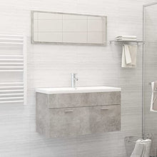 vidaXL Set Mobili da Bagno 2 pz Grigio Cemento in Truciolato